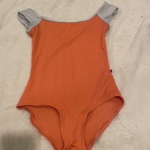 Yumiko medium peach leotard